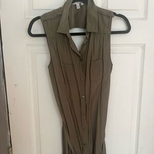 American Eagle Olive button dress